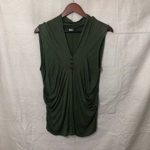Navy green blouse vest